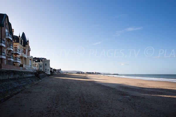 Trouville beach and view on Deauville