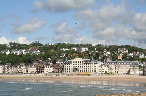 Beach in Trouville from Deauville