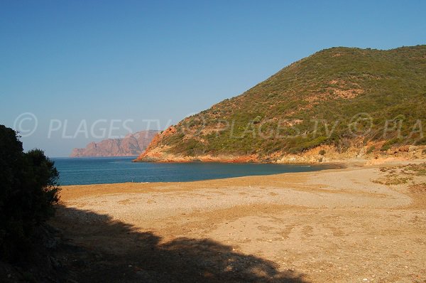 Plage de Tuara dans le golfe de Girolata