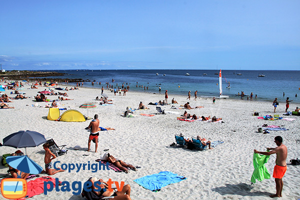 Zone de baignade sur la plage de Ty Bihan - Carnac