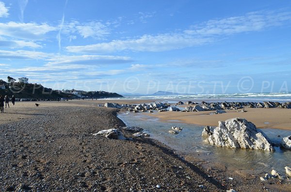 Plage de l'Uhabia à Bidart à proximité de la plage du Centre