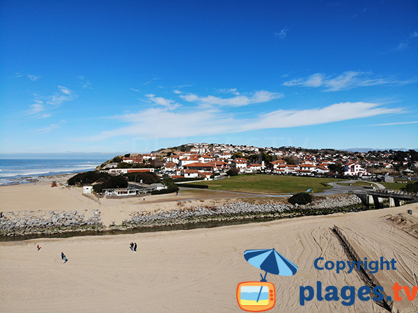 Bidart depuis la plage Uhabia - Côte Basque