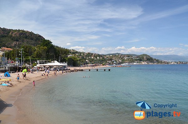 Photo of the Théoule sur Mer beach in France