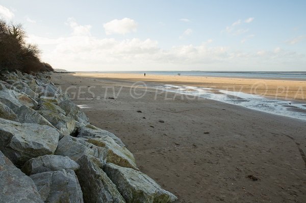 Plage de Vasouy d'Honfleur - vue en direction de Villerville