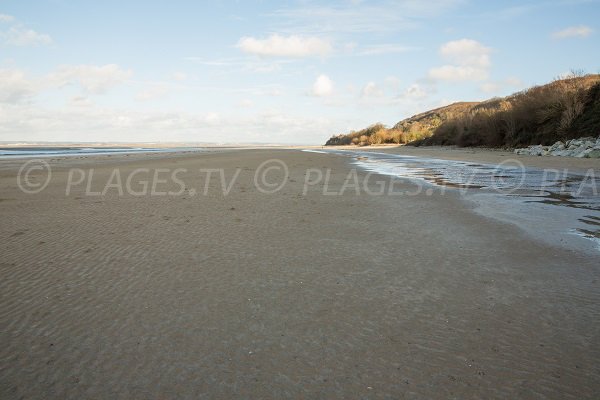 Photo of the Vasouy beach in Honfleur in France