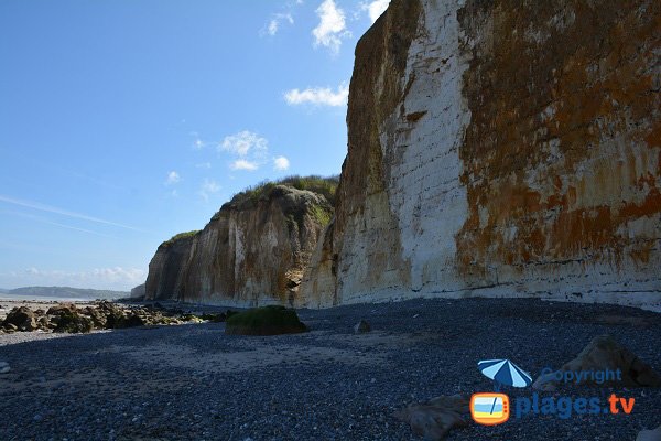 Plage de Vasterival en direction de Dieppe et de Pourville