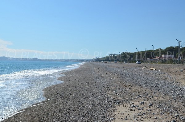 Large beach in Villeneuve Loubet - France