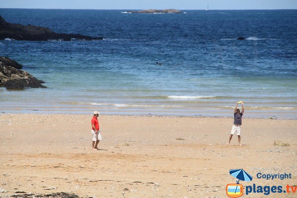 Plage de Vazen à marée basse à Belle Ile