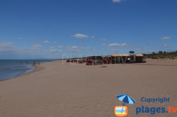 Photo de la plage nord de Vendres à la limite de Valras - 34