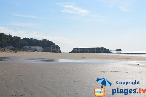 Extrémité sud de la plage des Vergnes - Meschers