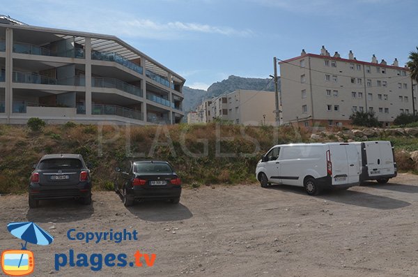 Parking de la plage de Bonne Brise à Marseille