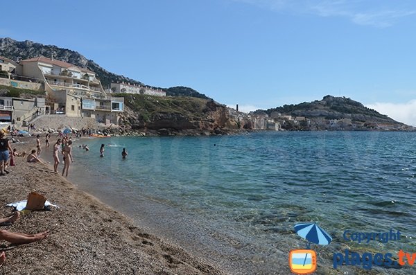 Vista sulla Mardrague, spiaggia della Verrerie