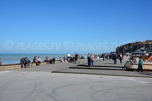 Promenade le long de la plage de Veules les Roses