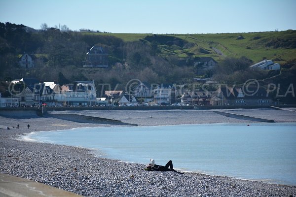 Beach and waterfront of Veulettes sur Mer