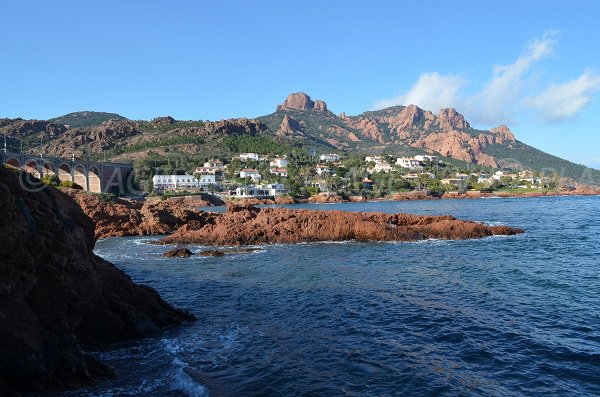 Anthéor view from Viaduc beach