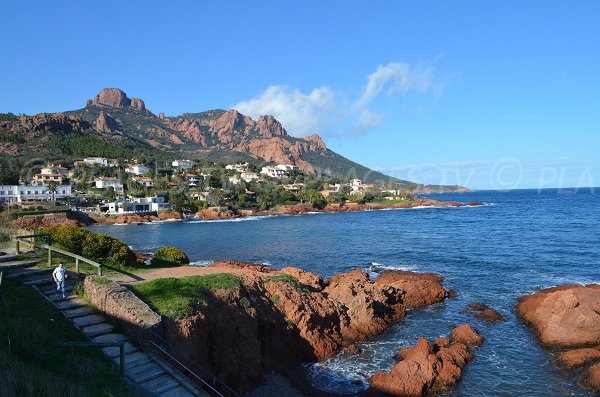 Panoramic view of Viaduc calanque in Agay