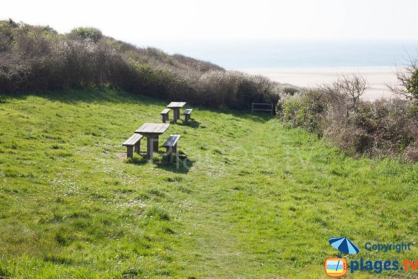 Tables of Picnic of Vieille Eglise beach