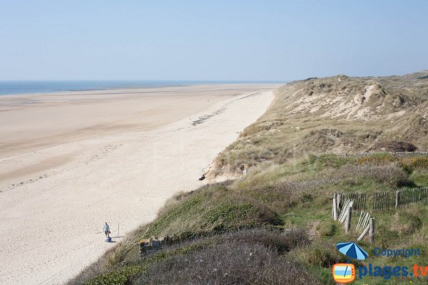 Photo de la plage de la Vieille Eglise de Barneville Carteret