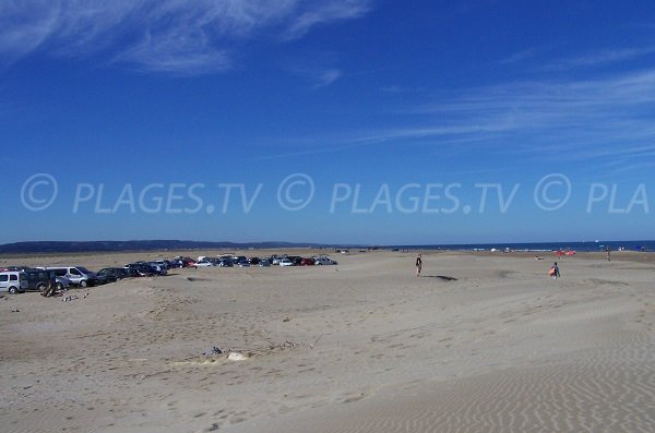 parcheggio e dune della spiaggia della Vieille Nouvelle