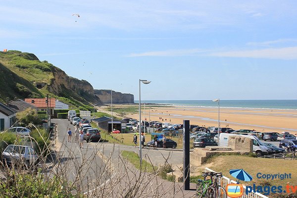 End of Vierville sur Mer beach with nautical center