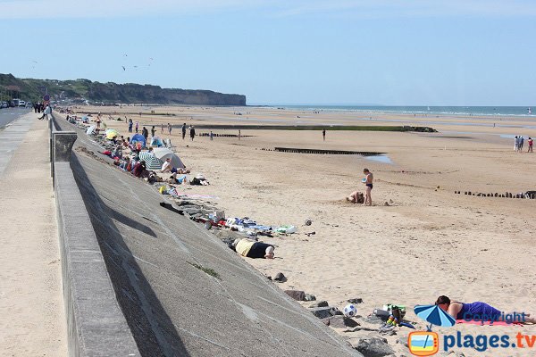 Omaha Beach in Vierville sur Mer in Normandy in France