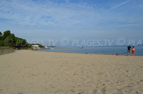 Vieux Moulin beach in Grimaud in winter