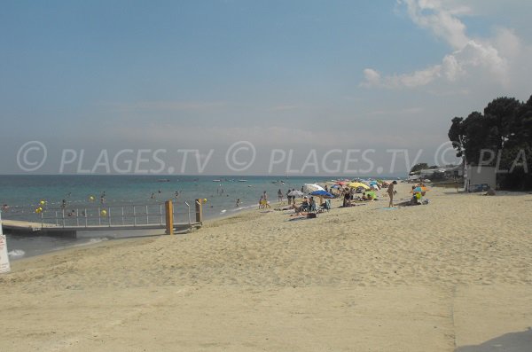 Vignale beach in summer in Corsica