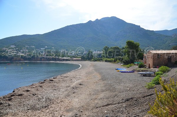 Photo de la plage de Galéria vue depuis le port