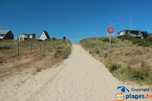 Accès à la plage des voiliers de Sangatte