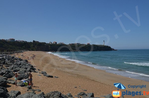 Anglet  beach next to Lighthouse of Biarritz