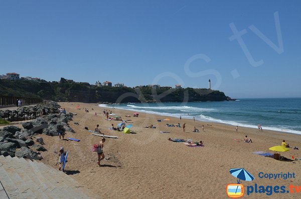 Beach near the cliff of Cap Saint Martin in Anglet