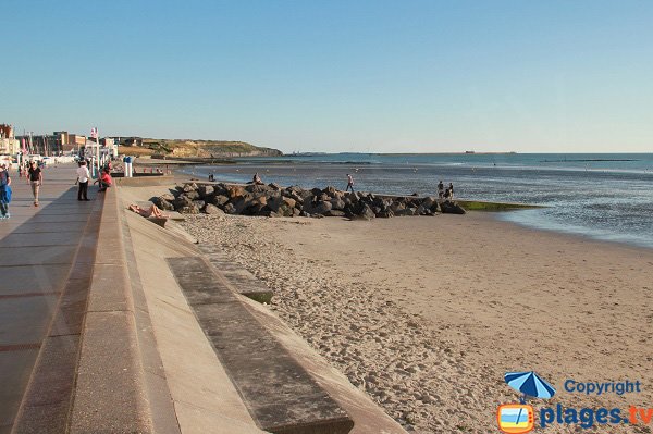 Plage de Wimereux avec vue sur le sud