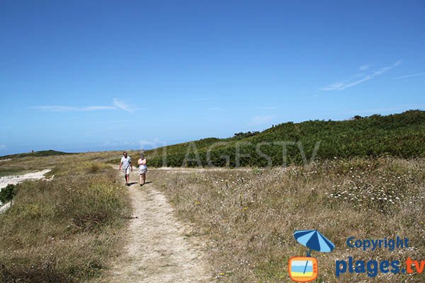 Chemin d'accès à la plage de Wrac'h - Plouguerneau