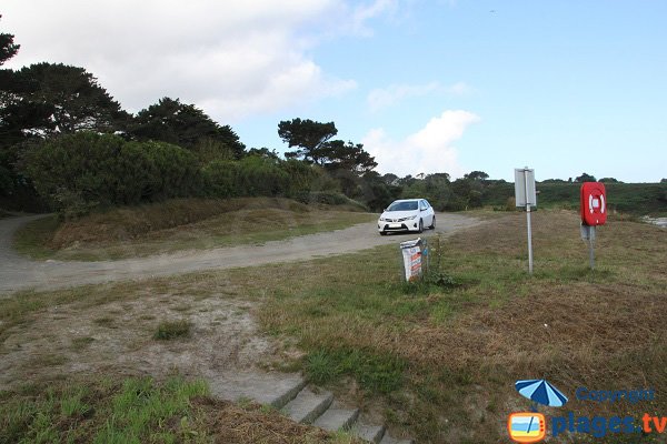 Parking de la plage du Zorn à Plouguerneau