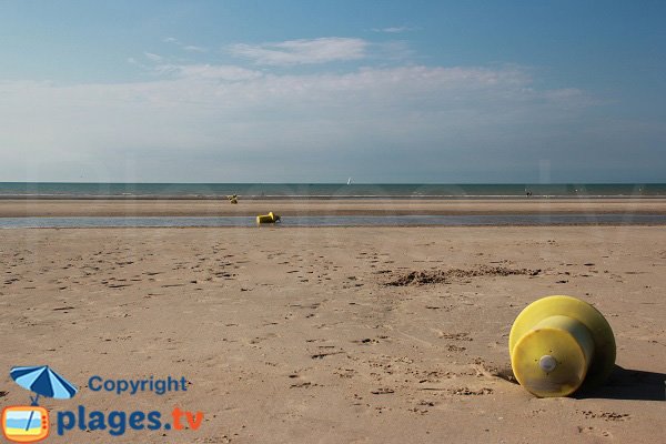 Zuydcoote beach at low tide - France