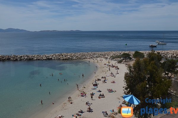 Photo de la plage de la Batterie à L'Estaque - Marseille