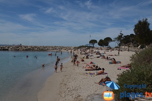 Plage protégée pour les enfants à L'Estaque