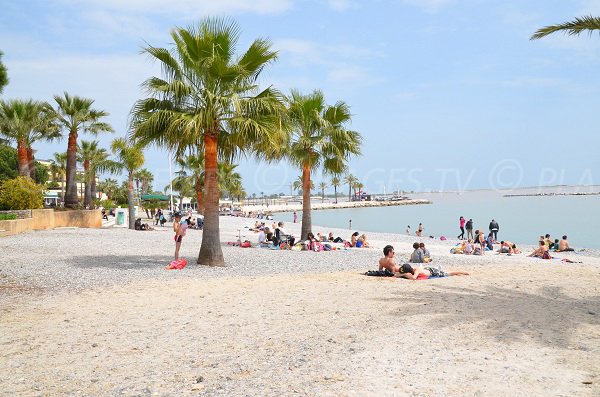 Sand beach in Saint Laurent du Var