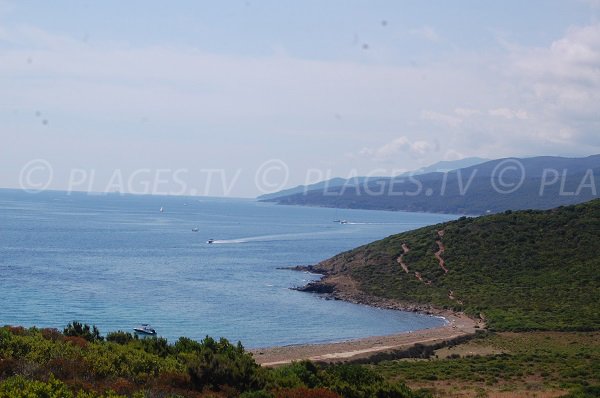 Photo de la plage des Iles Finicchiarola avec vue sur la baie de Tamarone