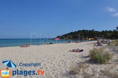 Sainte Lucie de Porto Vecchio beach in Corsica