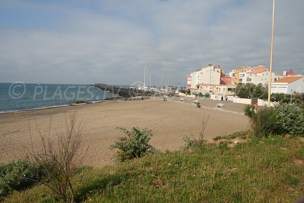 Plagette beach in winter in Cape d'Agde