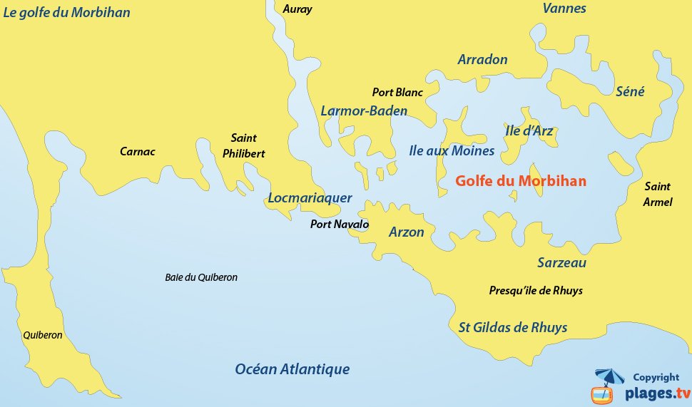 carte touristique du morbihan