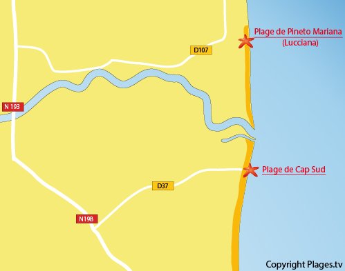 Mappa della spiaggia Cap Sud - Corsica