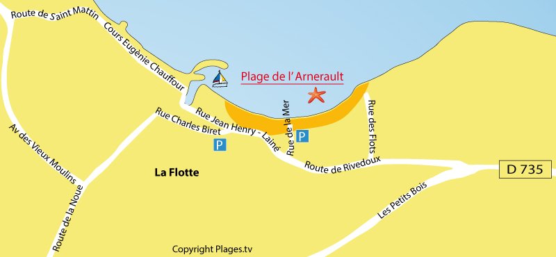 Plan de la Flotte sur l'Ile de Ré