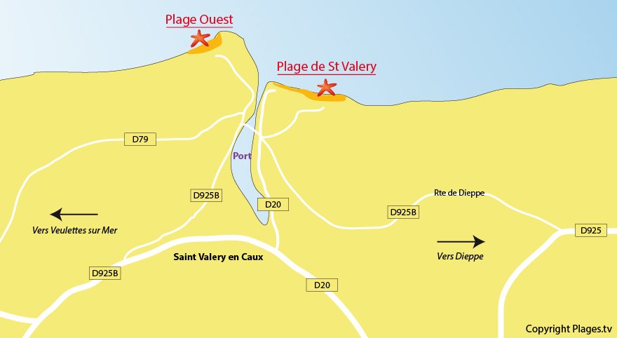 saint valery en caux carte