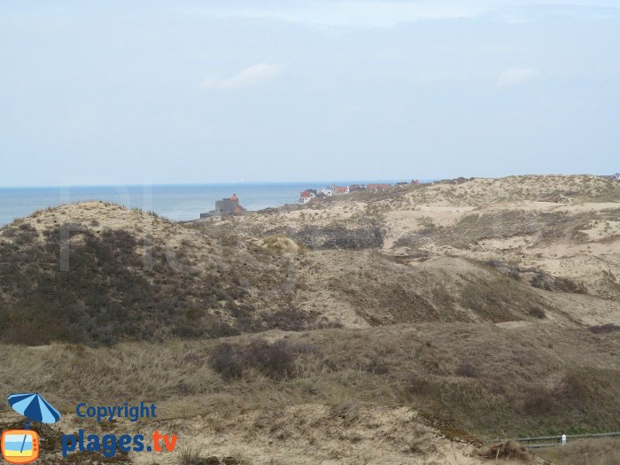 Point de vue sur Ambleteuse et les dunes