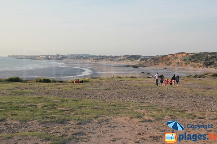 Wissant et sa plage depuis la pointe aux oies