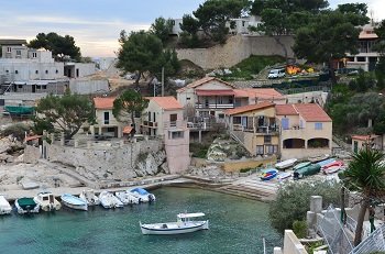 Hafen von Niolon in der Nähe von Marseille an der Côte Bleue