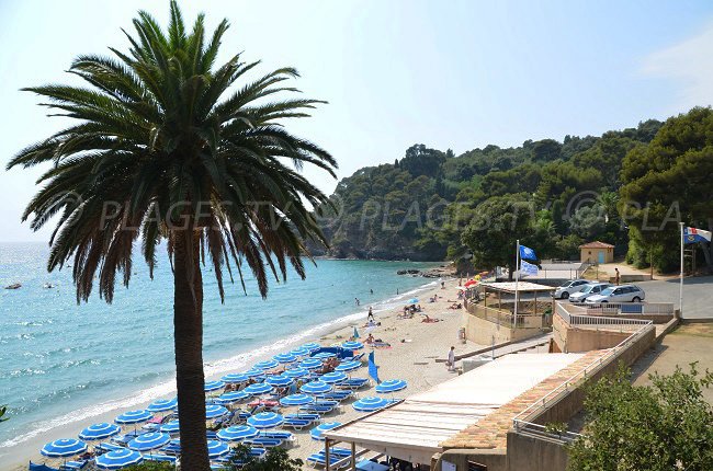 Beach in Rayol Canadel in France