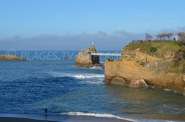 Rocher de la Vierge in Biarritz - France